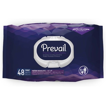 Prevail Personal Wipe with Aloe and Vitamin E, 8 X 12in, 48PK WW-910